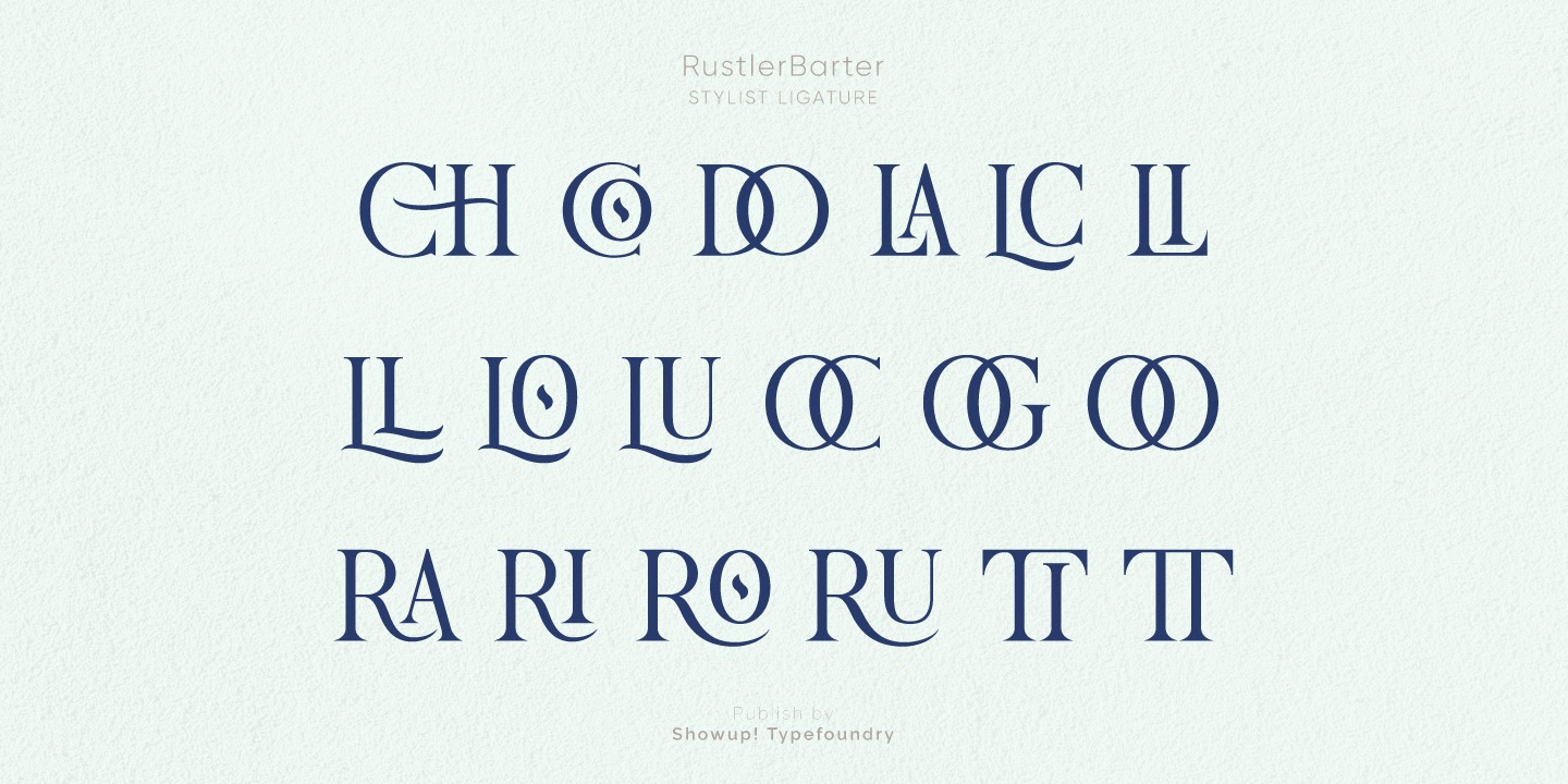 Пример шрифта Rustler Barter #13